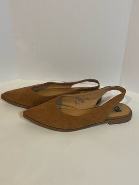 Steve Madden Tan Pointed Slingback Flats